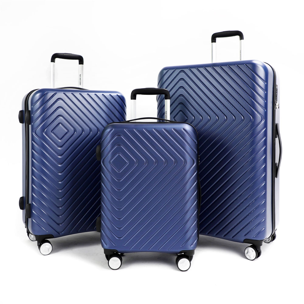 NEWCOM Hardside Luggage Set Suitcase with TSA Lock 3-Piece Set 20"/24"/28" (Blue)